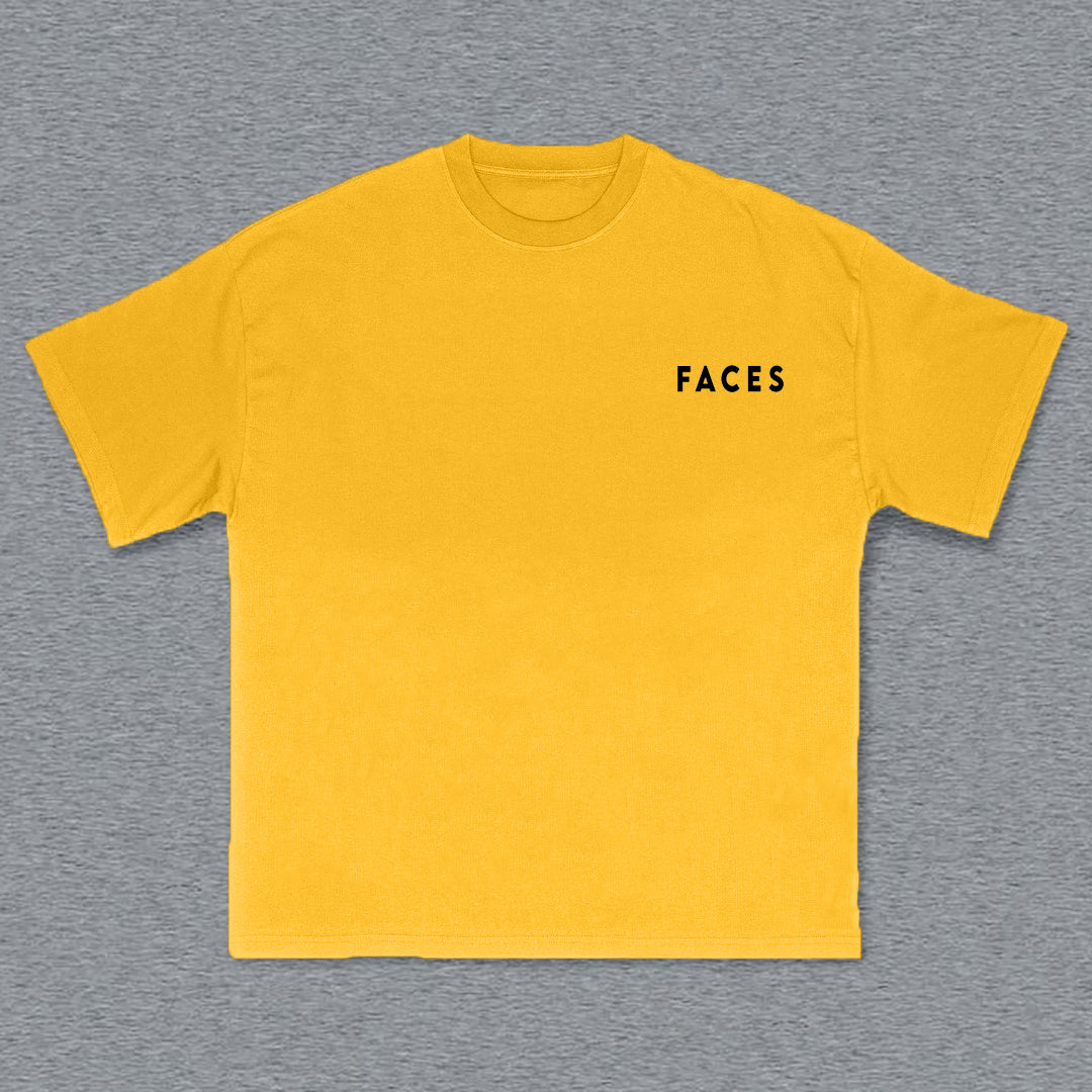 Mac Miller Faces Print Short Sleeve T-Shirt
