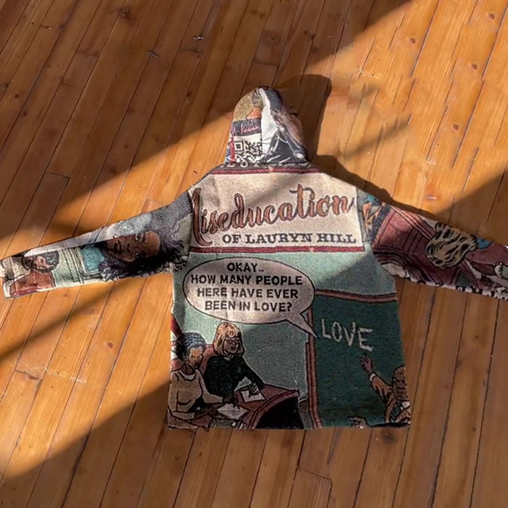 Singer Lauryn Hill Print Long Sleeve Tapestry Hoodies
