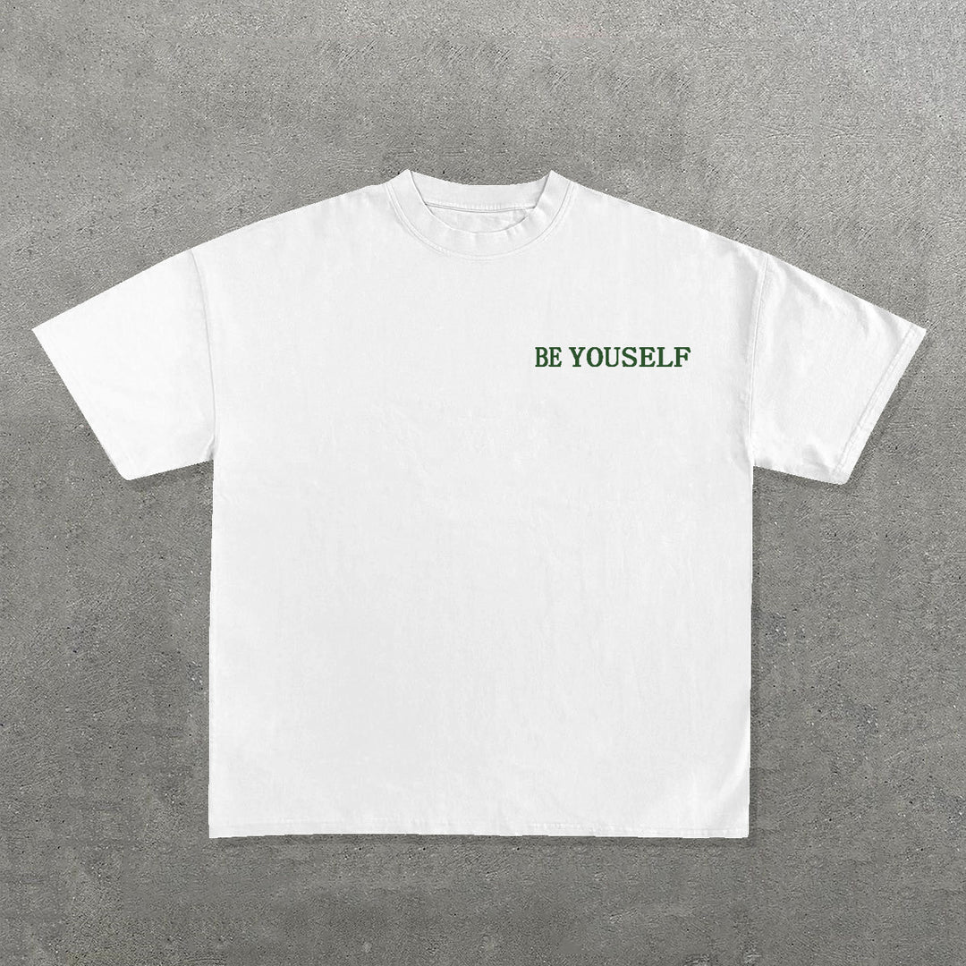 Trust Yourself Flower Print Short Sleeve T-Shirt