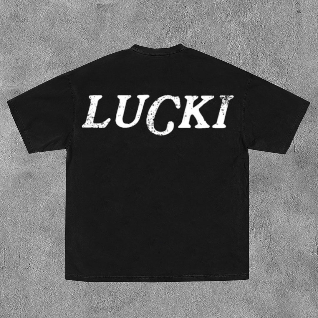 Lucki Face Print Short Sleeve T-Shirt