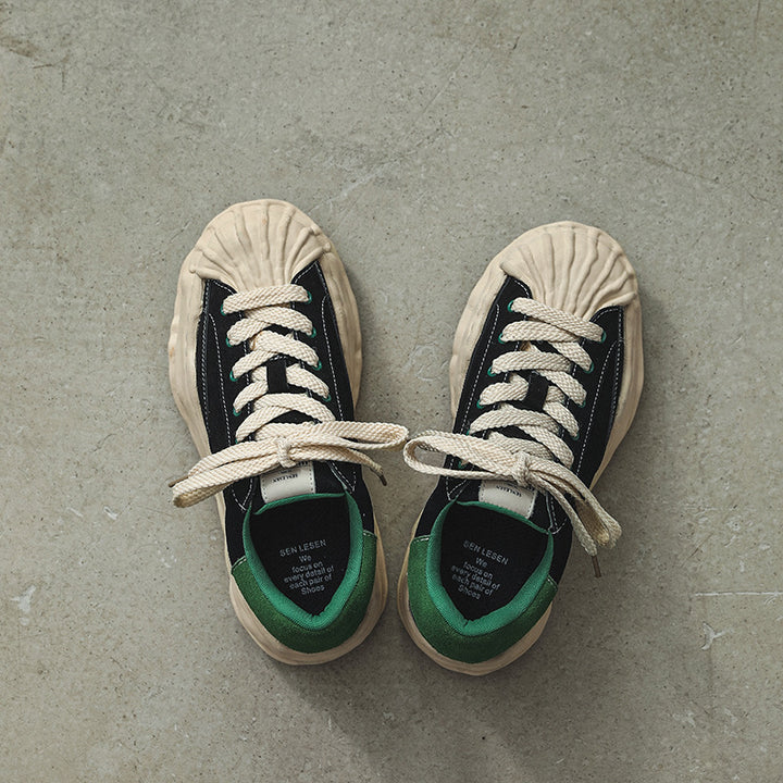 Limited Edition Platform Shell Toe Melting Retro Street Skate Shoes
