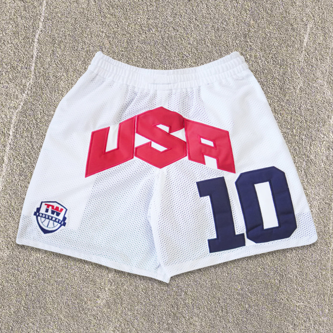 Double-sided USA basketball shorts