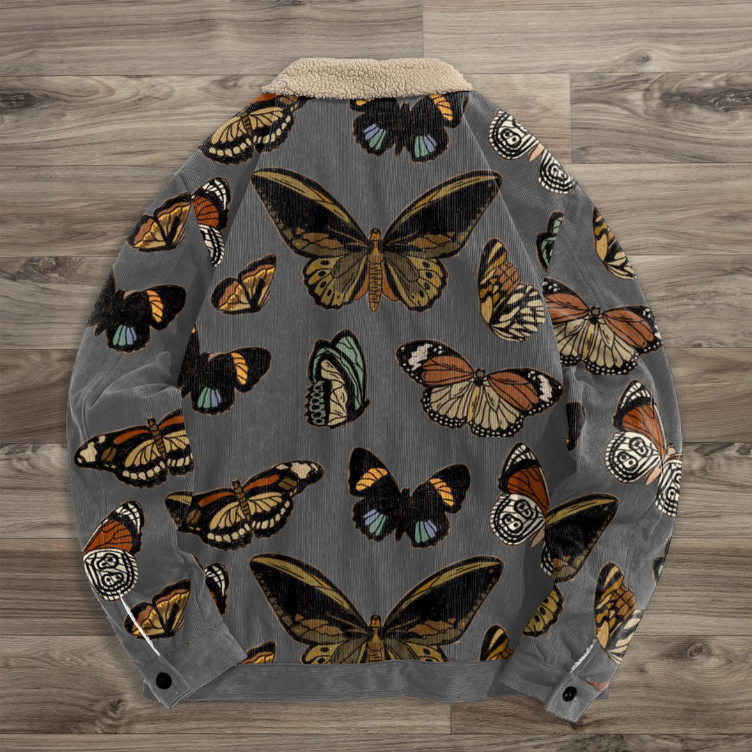 Retro Butterfly Casual Fashion Street Thick Jacket