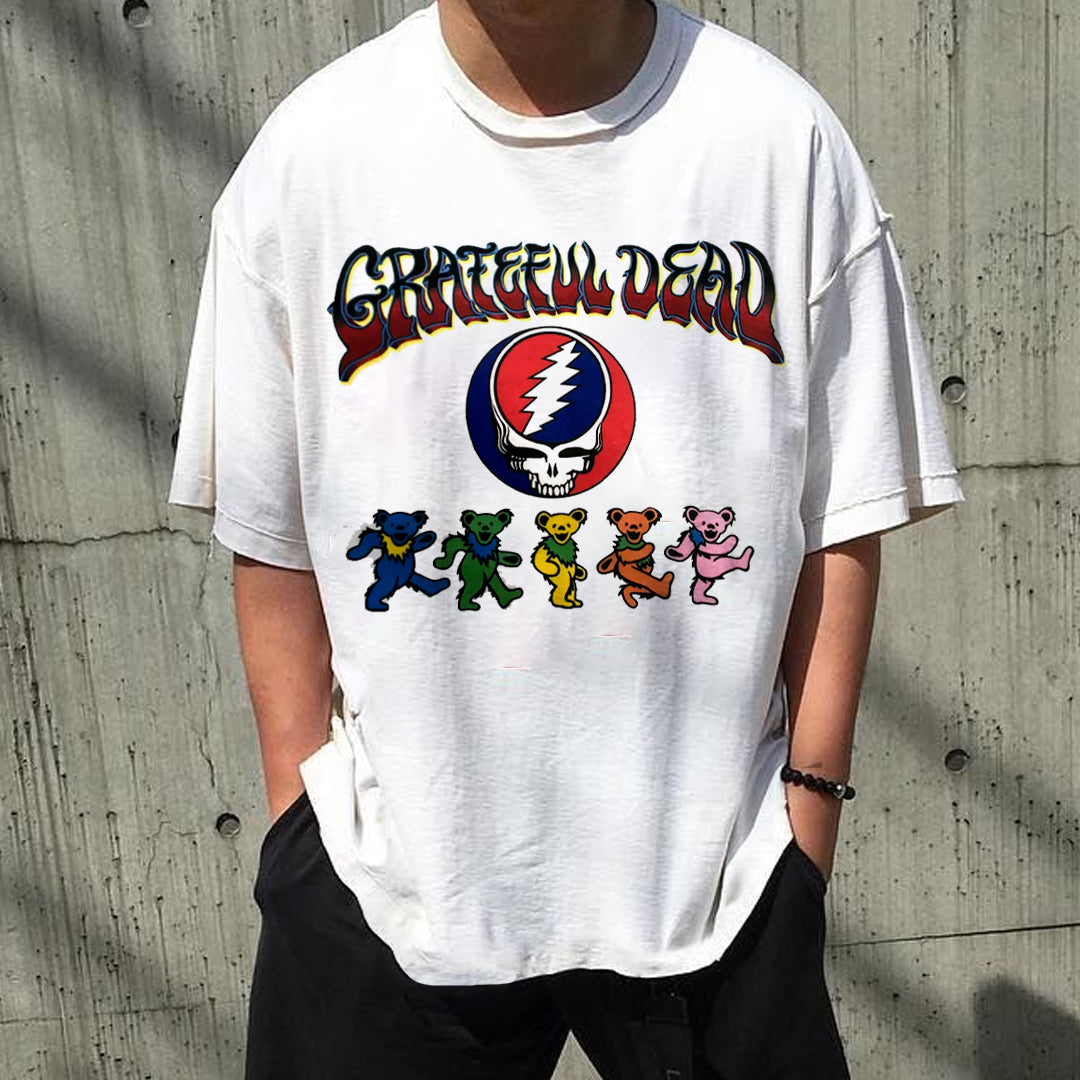 Personalized Grateful Dead Print Short Sleeve T-Shirt