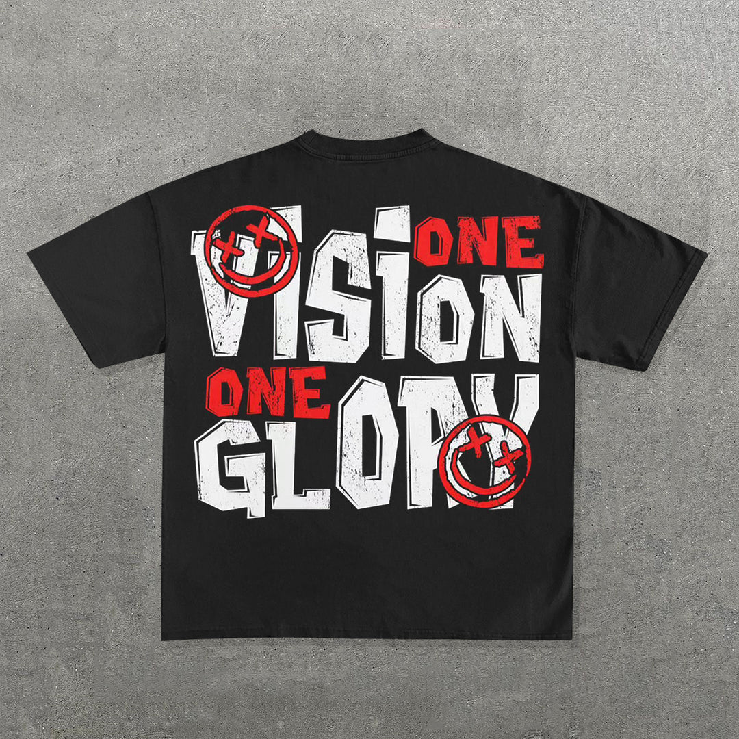 One Vision One Glory Print Short Sleeve T-Shirt