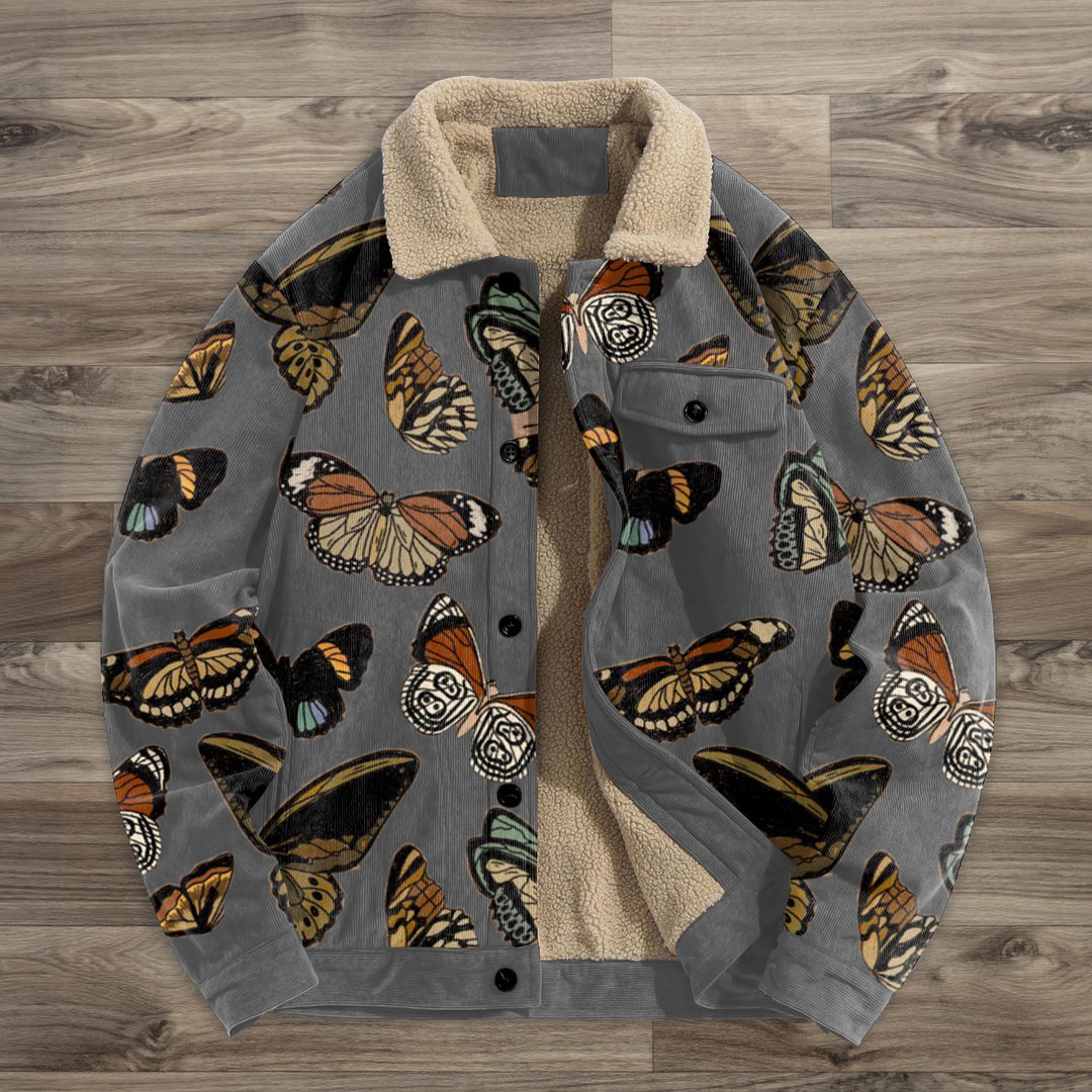 Retro Butterfly Casual Fashion Street Thick Jacket
