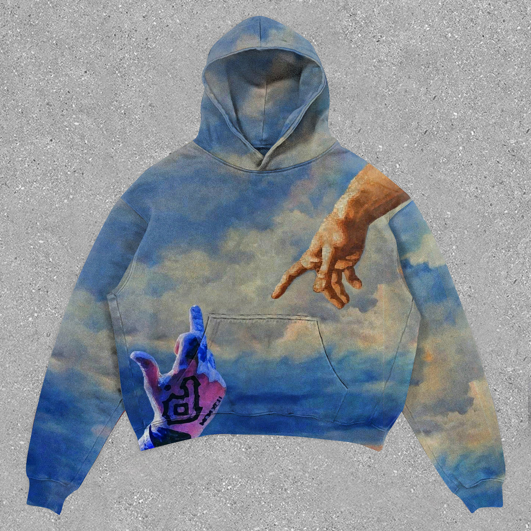 Fashionable personalized printed sky hoodie