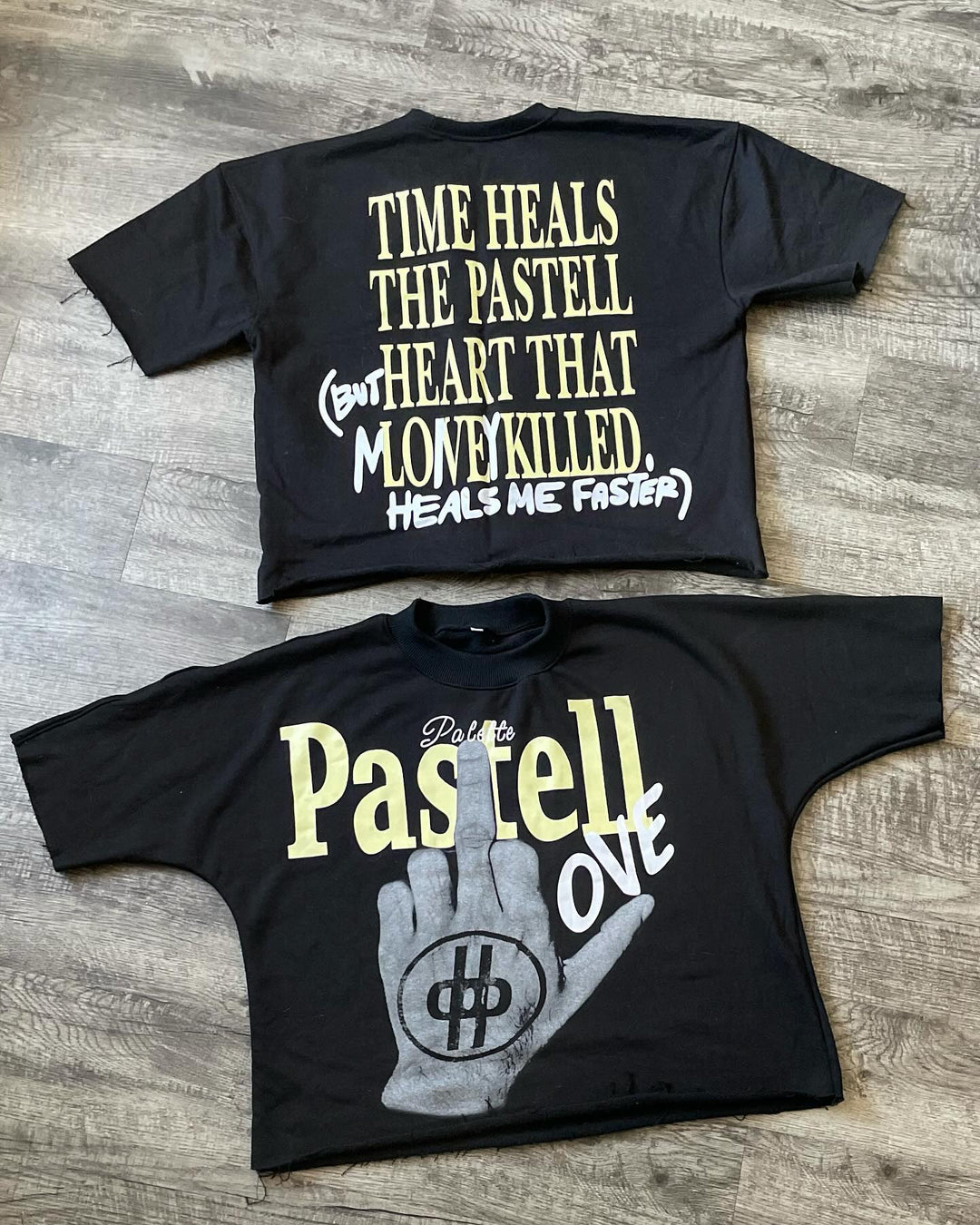 Time Heals Everything Print Drop Shoulder Sleeve T-Shirt