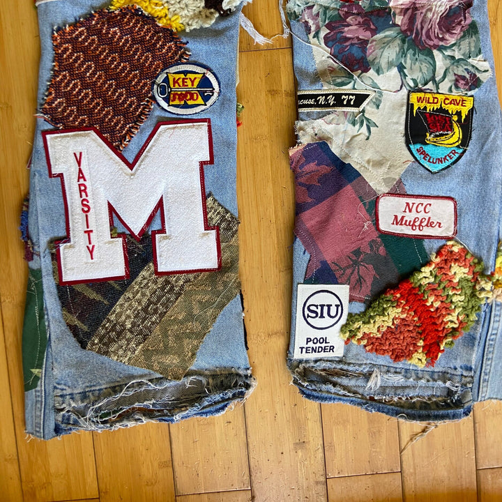 Western Collage Casual Street Denim Pants