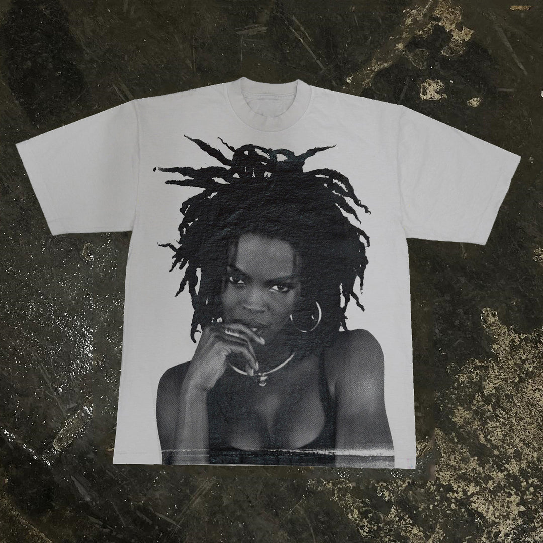Personalized Lauryn Hill Print Short Sleeve T-Shirt