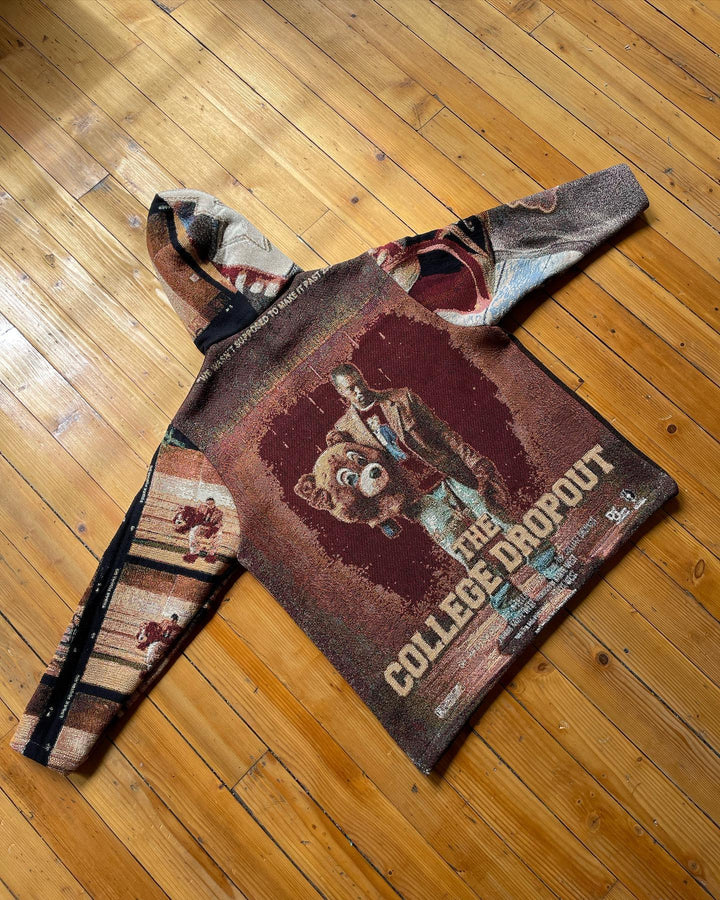 vintage bear tapestry hoodie