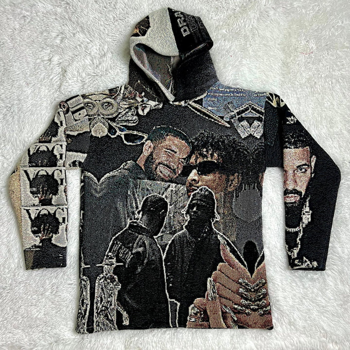 Retro hip-hop personalized fashion hoodie