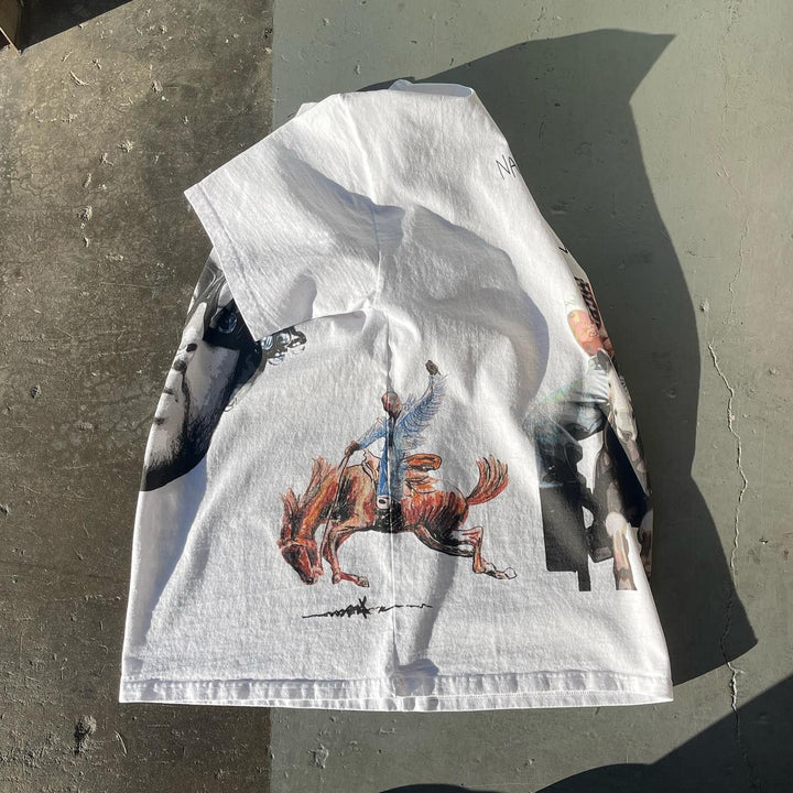 Bad Bunny Print Short Sleeve T-Shirt
