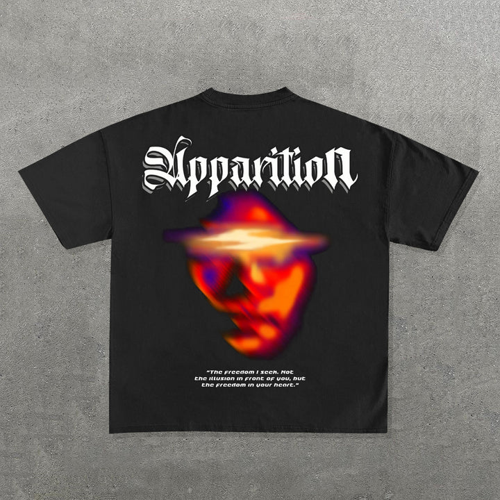Apparition Letters Print Short Sleeve T-Shirt