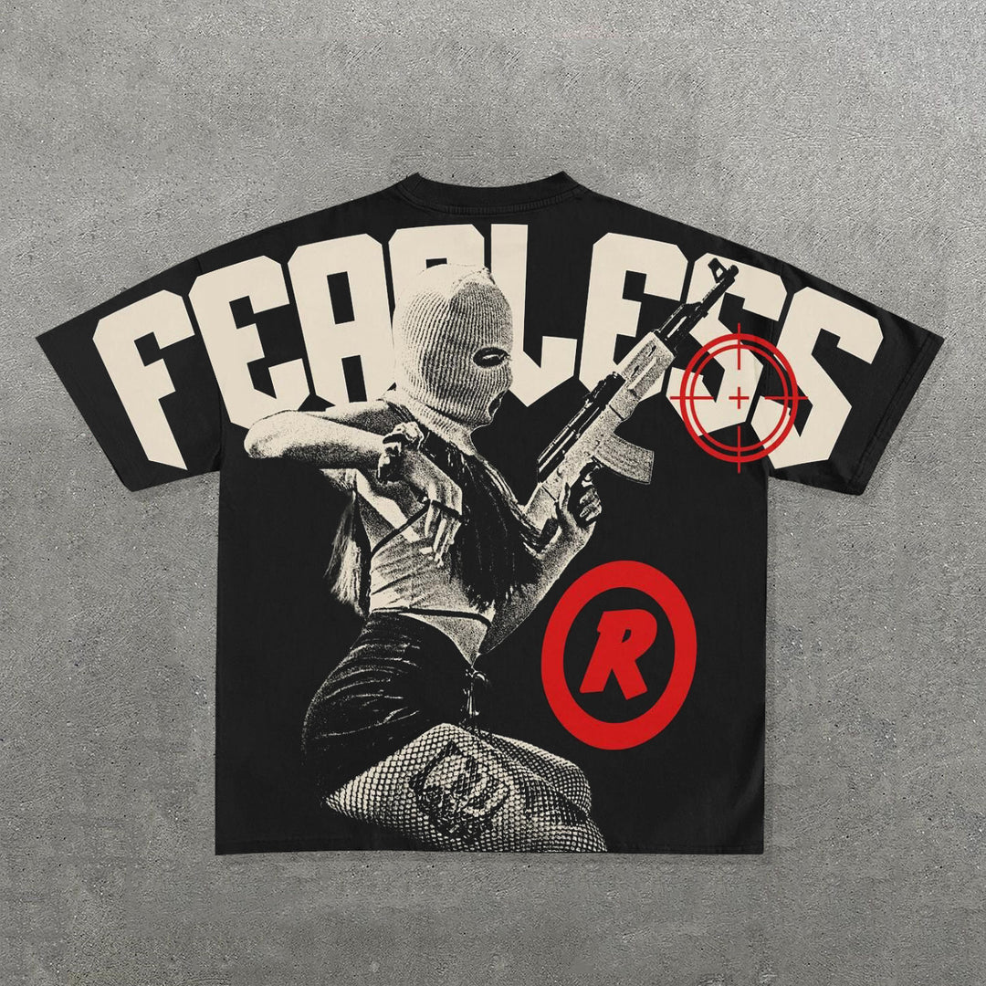Hippie Fearless Print Short Sleeve T-Shirt