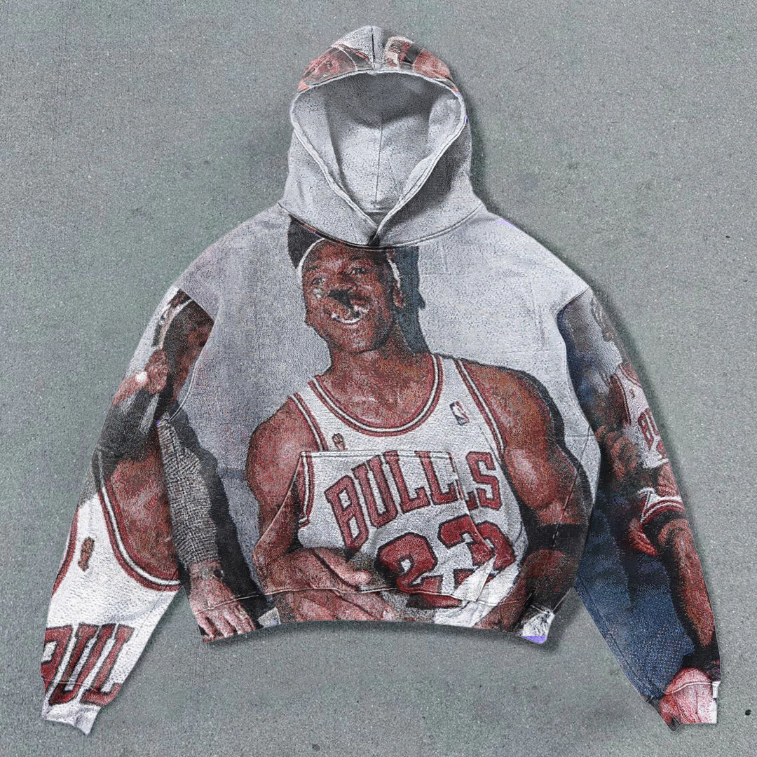 Retro trendy hip-hop casual hoodie
