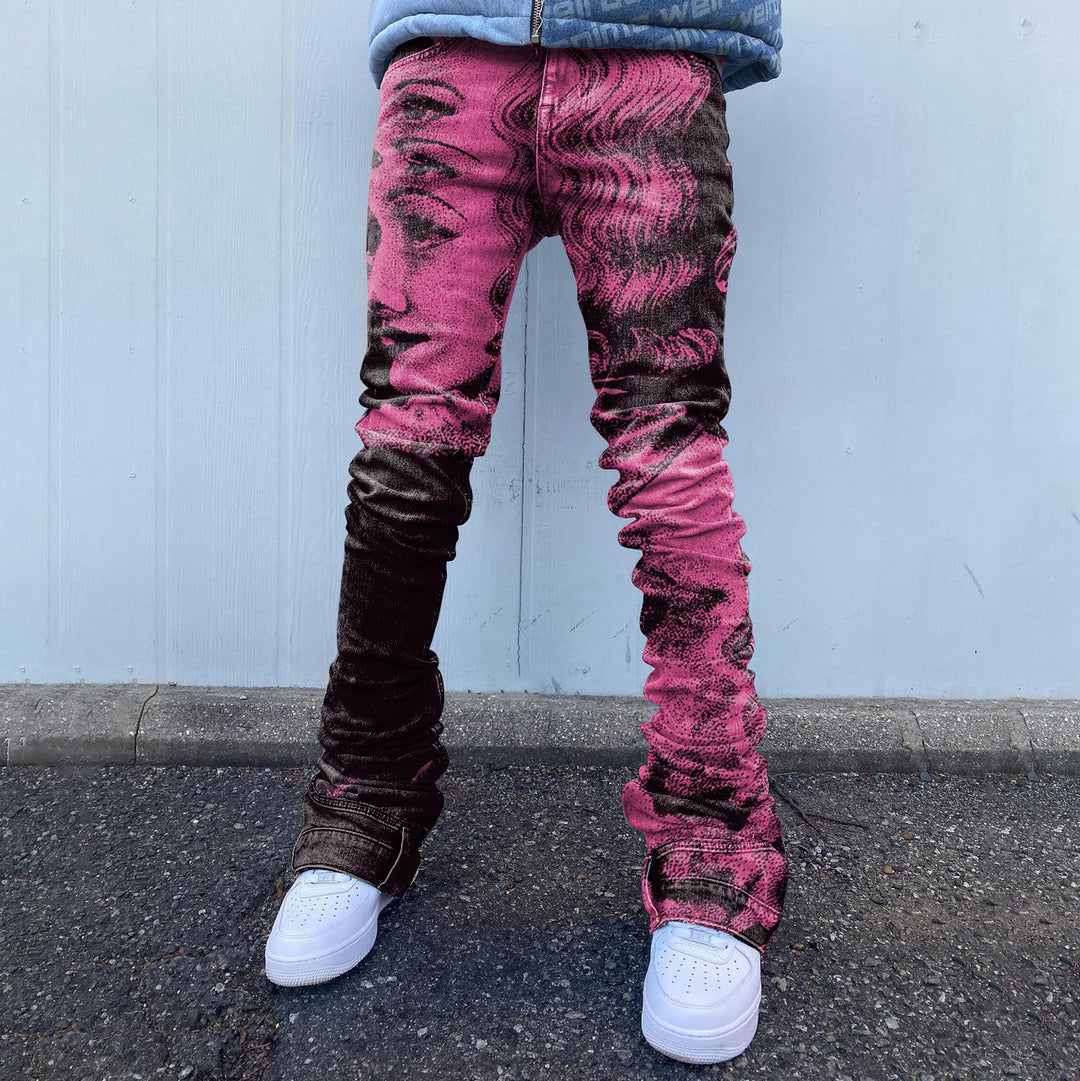 Personalized retro fashion street jeans