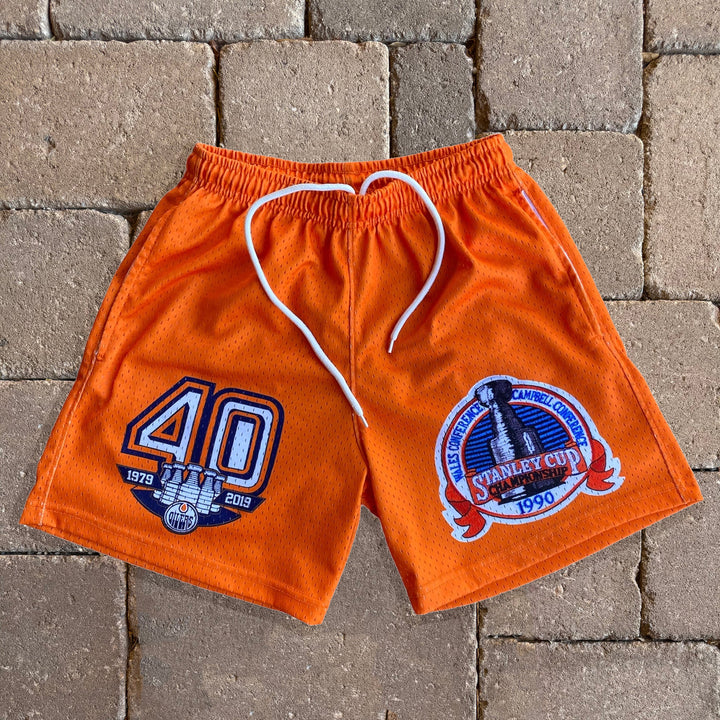 Stanley Cup 1990 Print Mesh Shorts