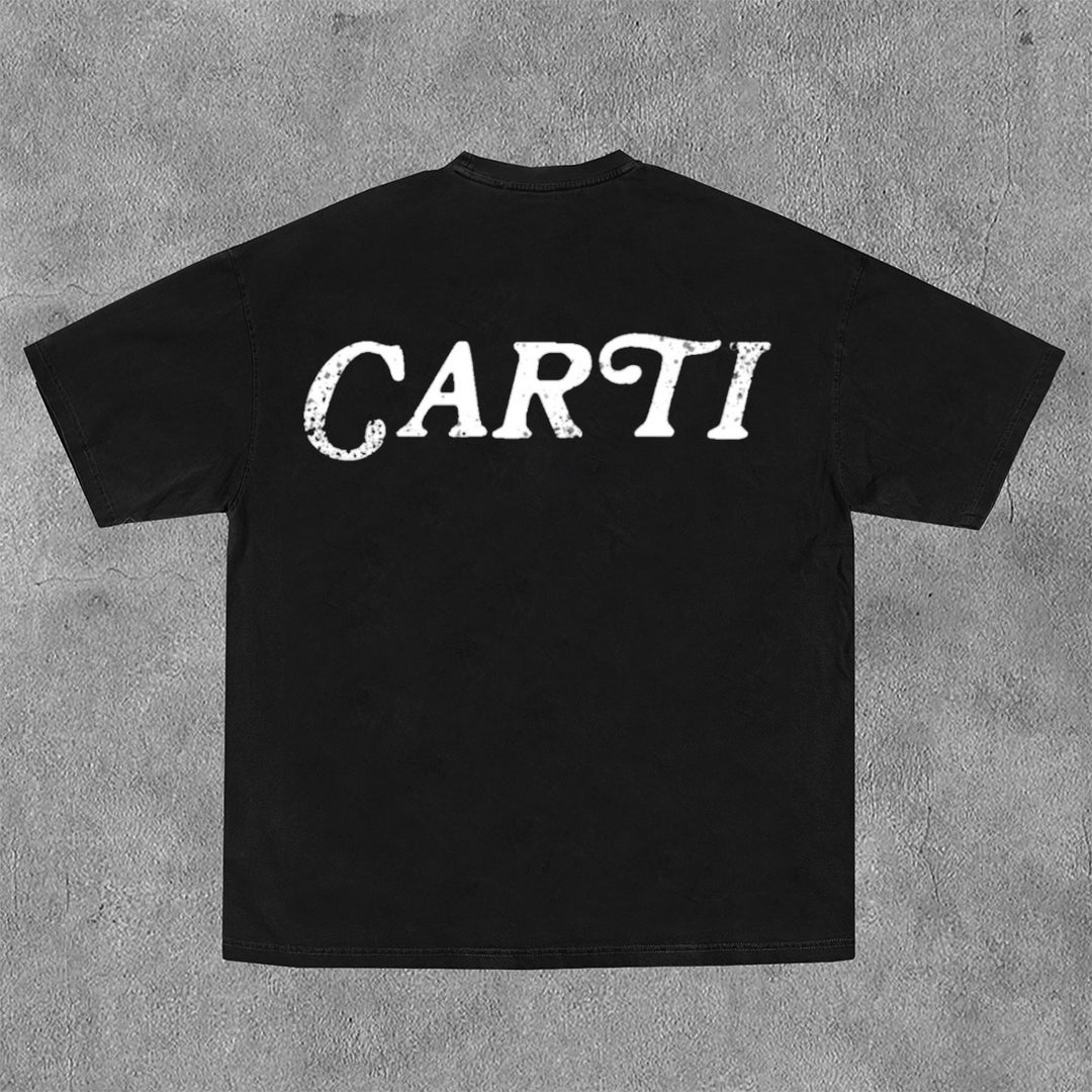 Playboi Carti Face Print Short Sleeve T-Shirt