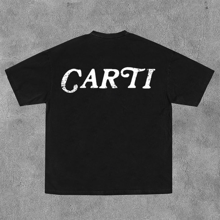 Playboi Carti Face Print Short Sleeve T-Shirt