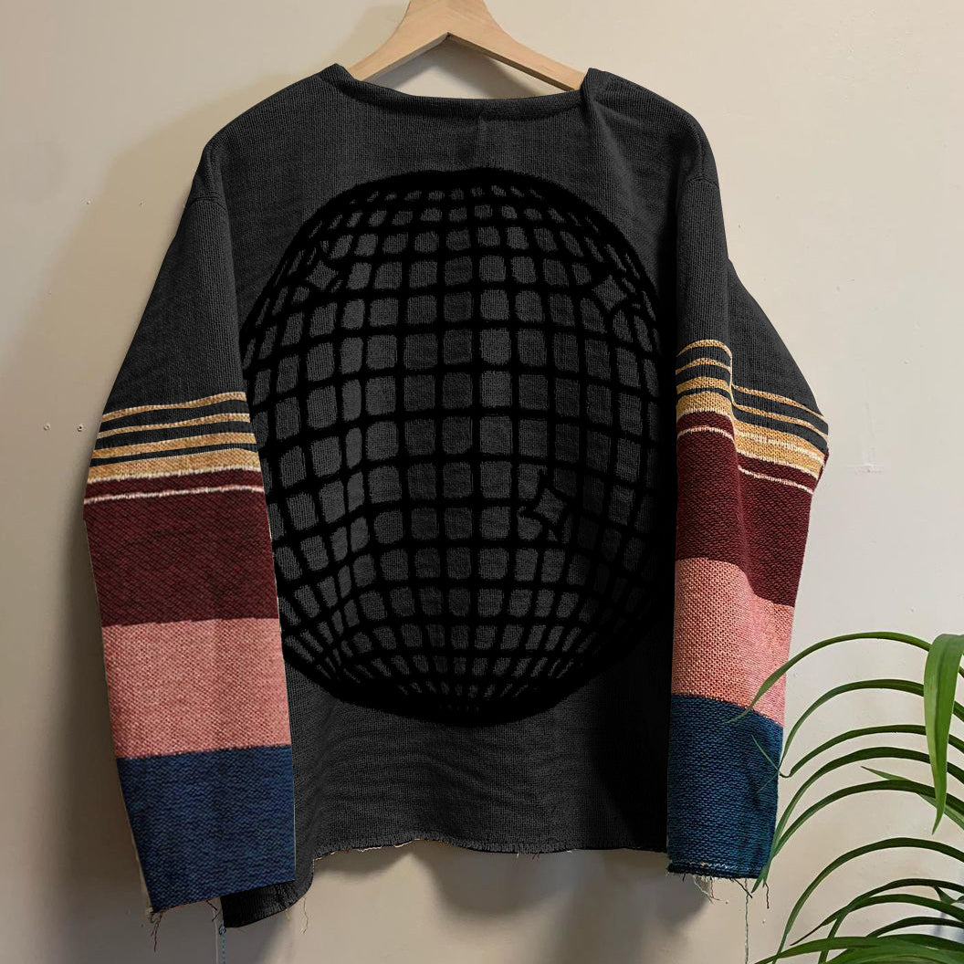 Trendy retro tapestry street sweatshirt
