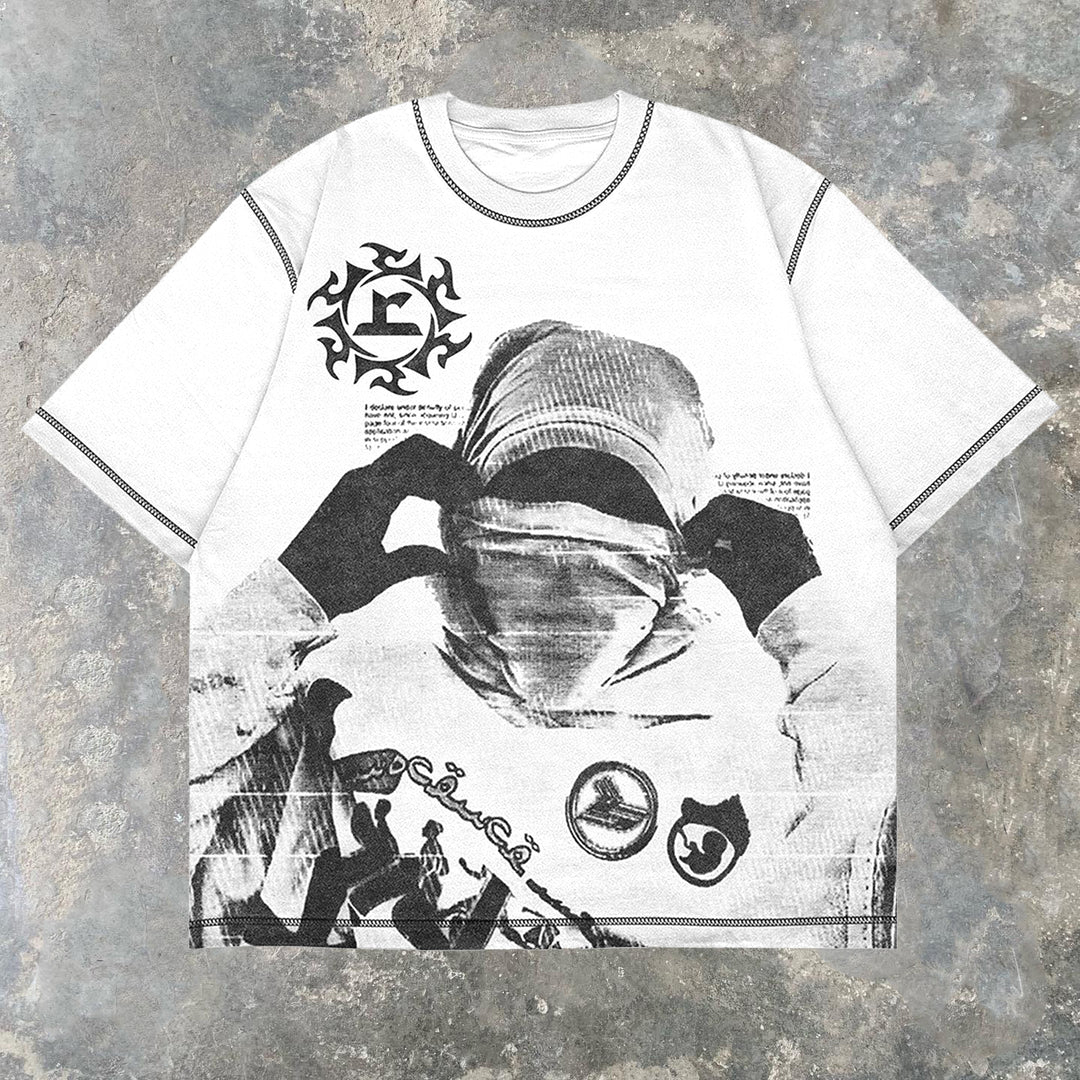 Thug Print Casual Street Cotton T-Shirt