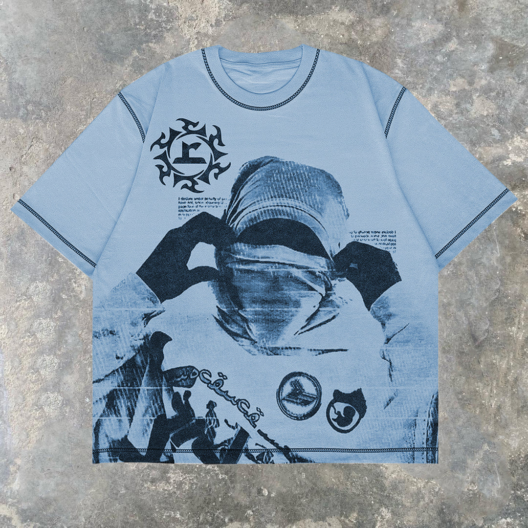 Thug Print Casual Street Cotton T-Shirt