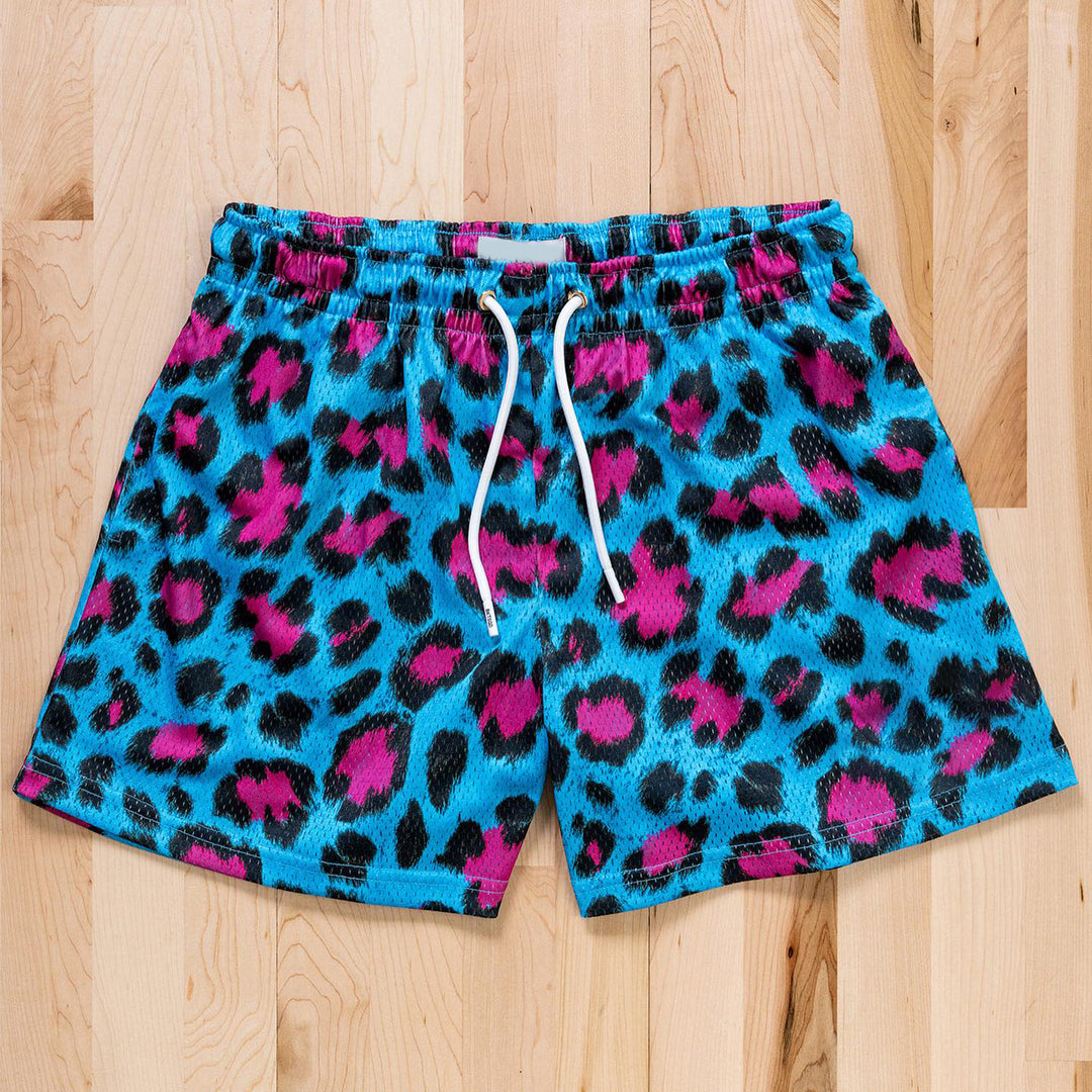 Fashion retro leopard print sports shorts