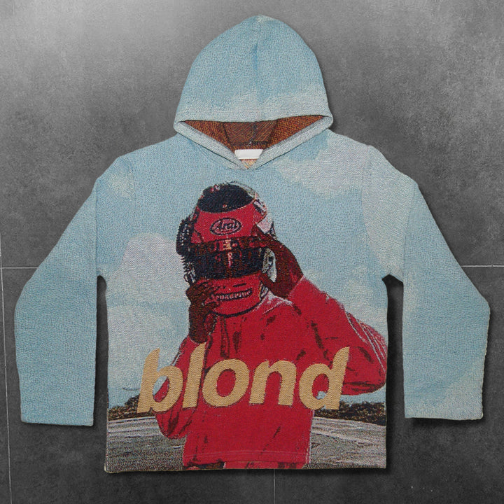 Retro hip-hop trendy brand print tapestry hoodie