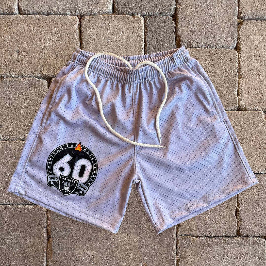 Raiders No. 60 Print Mesh Shorts