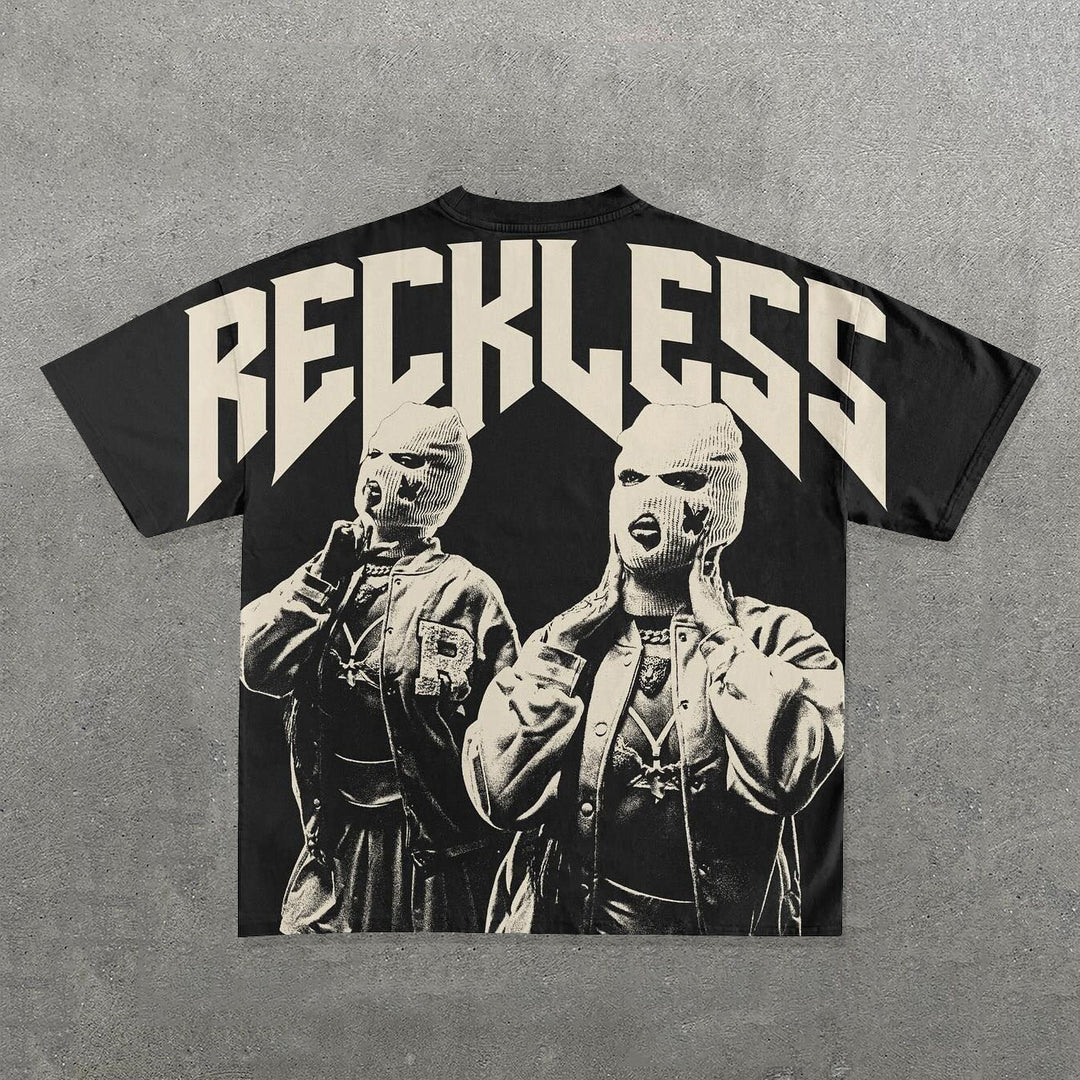 Reckless Print Short Sleeve T-Shirt