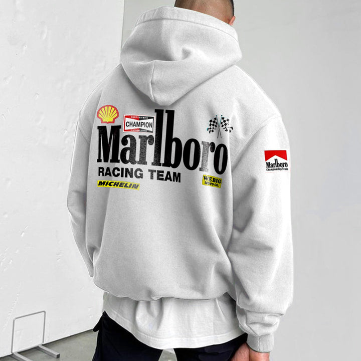 Retro hip-hop fashion brand printed casual hoodie