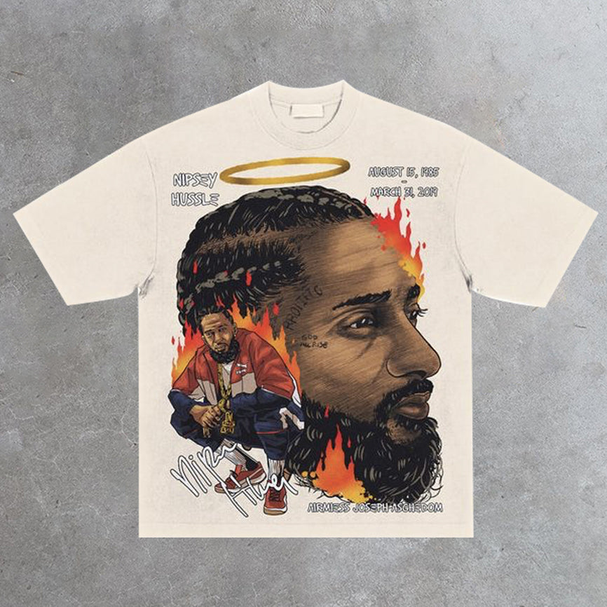 Rapper Print Short Sleeve T-Shirt