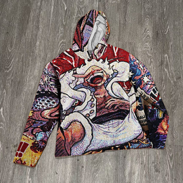 Minnika graphic comic tapestry hoodie
