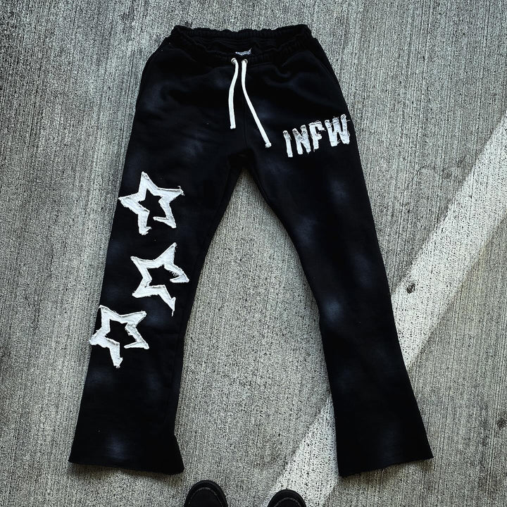 Applique Embroidery Casual Street Pants