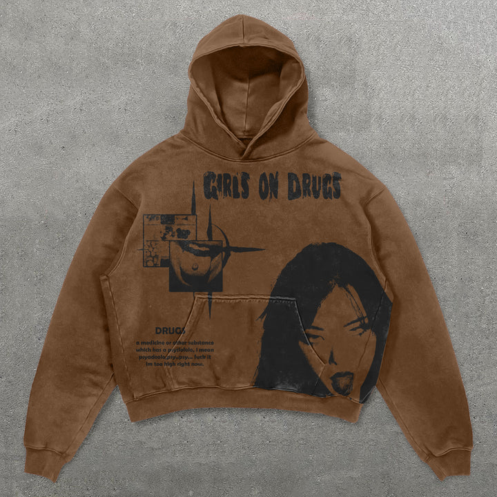 Fashionable and personalized retro printed hoodie