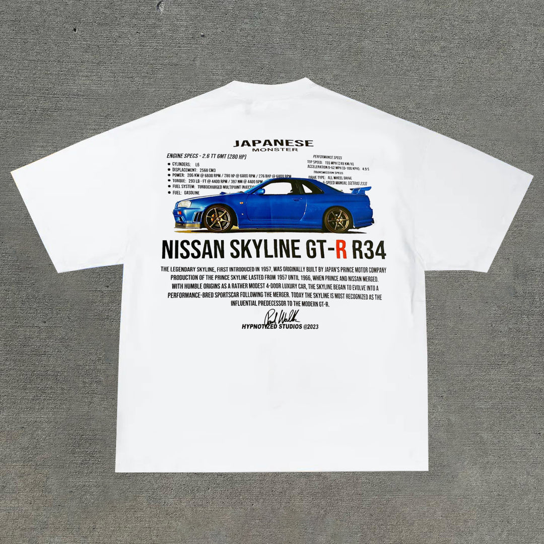 Casual personalized printed racing T-shirt