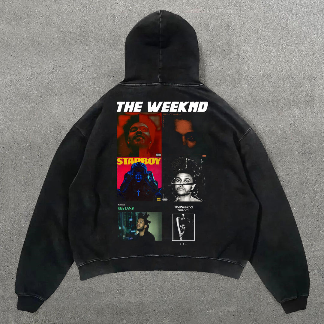 The Weeknd Music Album Print Long Sleeve Hoodies
