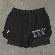 Jeremiah 29:11 Print Double Layer Quick Dry Shorts